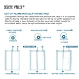 Serene Valley SVSD5002-6076BN Big Roller Frameless Sliding Shower Door - Superclear 3/8" Tempered Glass - 304 Stainless Steel Hardware in Brushed Nickel 56"- 60"W x 76"H