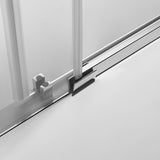 Serene Valley Square Rail Frameless Sliding Shower Door SVSD5003-6074CH, Easy-Clean Coating 3/8" Tempered Glass - 304 Stainless Steel Hardware in Chrome 56"- 60"W x 74"H