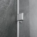 Serene Valley Frameless Hinged Shower Door with Inline Panel SVSD5004-5972BN, 3/8" Tempered Glass with Easy-Clean Coating, 304 Stainless Steel Hardware in Brushed Nickel 59"W x 72"H