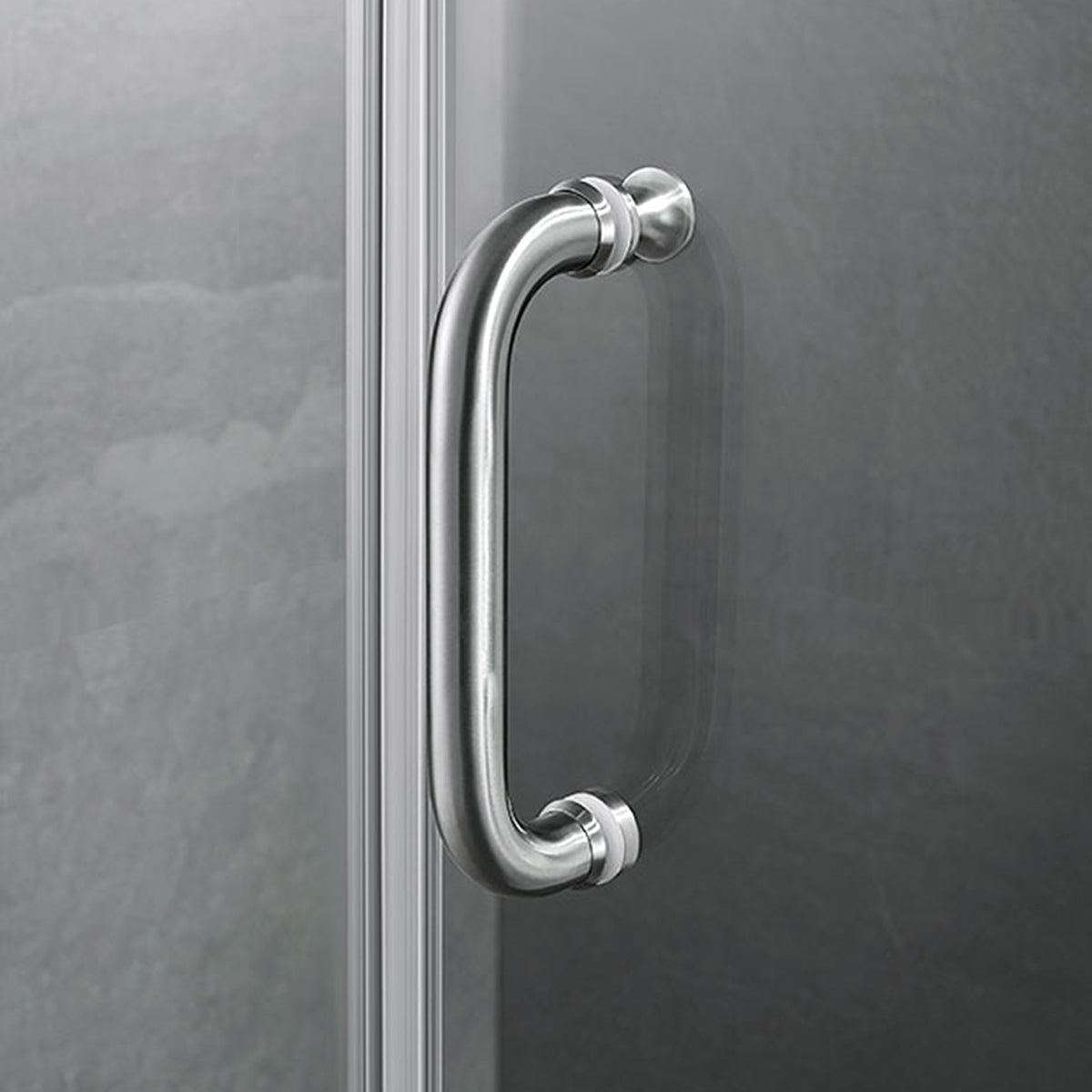 Serene Valley Frameless Hinged Shower Door with Inline Panel SVSD5004-5972BN, 3/8" Tempered Glass with Easy-Clean Coating, 304 Stainless Steel Hardware in Brushed Nickel 59"W x 72"H