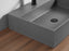 Bathroom sink, Wall-Mount or Countertop Install, 24" Composite Material in Matte Gray with Single Faucet Hole， SVWS601-26GR
