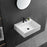 Bathroom sink, Wall-Mount or Countertop Install, 24" Solid Surface in Matte White with Single Faucet Hole， SVWS601-26WH