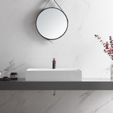 Bathroom sink, Wall-Mount or Countertop Install, 32" Solid Surface in Matte White with Single Faucet Hole， SVWS601-32WH