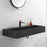 Bathroom sink, Wall-Mount or Countertop Install, 40" Composite Material in Matte Black with Single Faucet Hole， SVWS601-40BK