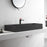 Bathroom sink, Wall-Mount or Countertop Install, 40" Composite Material in Matte Black with Single Faucet Hole， SVWS601-40BK