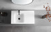 Bathroom Sink, Solid Surface Material, Wall-Mount or Countertop Install, 32" with Single Faucet Hole in Matte White， SVWS602-32WH